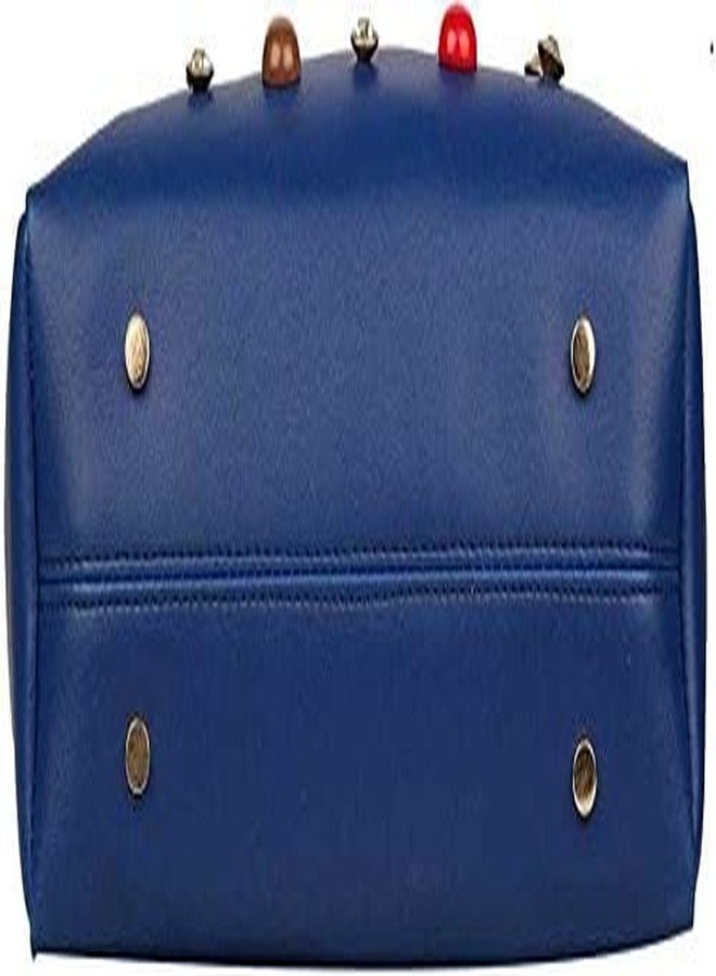 TYPIFY Women's Handbag with Sling Bag (Set of 2) (Tbag341-Blue_Blue) - Image 5